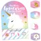 Big Dot of Happiness Rainbow Unicorn - Magical Unicorn Baby Shower or Birthday Party Scavenger Hunt - 1 Stand and 48 Game Pieces - Hide and Find Game